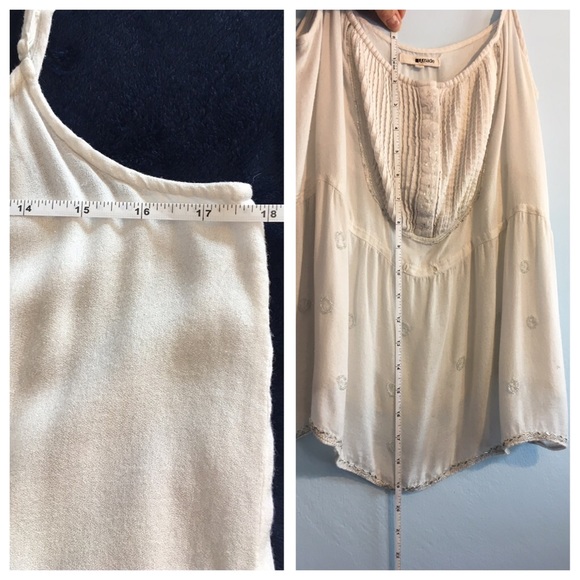 LAmade White Cami with Shimmer Details on Front M - Picture 7 of 8